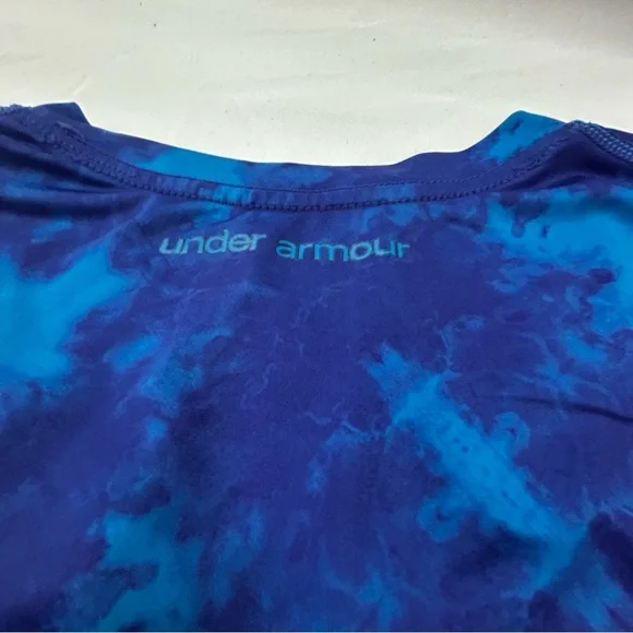 Under Armour Blue Fitted Crew Neck Short Sleeve Tee - Picture 6 of 6